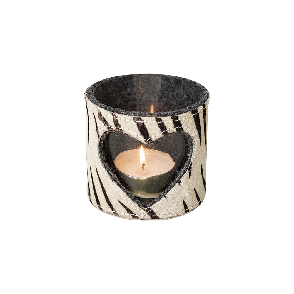 Zebra Kerzenhalter mit Herz – Stimmungsvoller Luxus