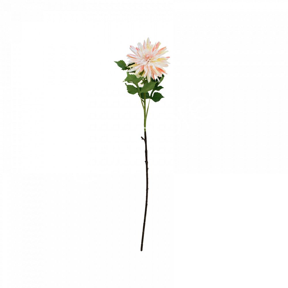 Peach zijden Dahlia Colmore – kunstbloem 78 cm elegant en realistisch