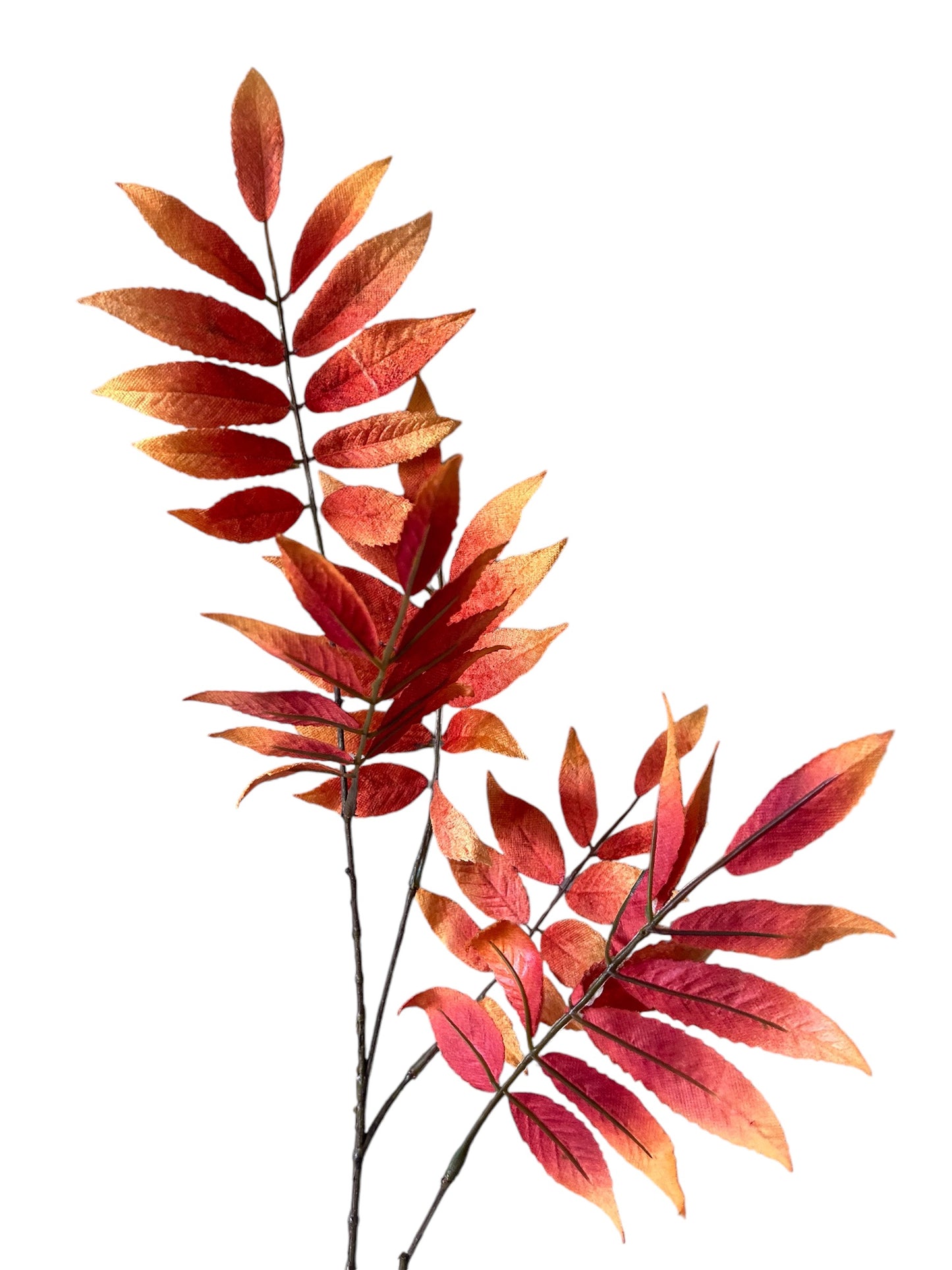Zijdenbloem herfsttak herfstblad oranje velvet 74 cm – Krokomingo