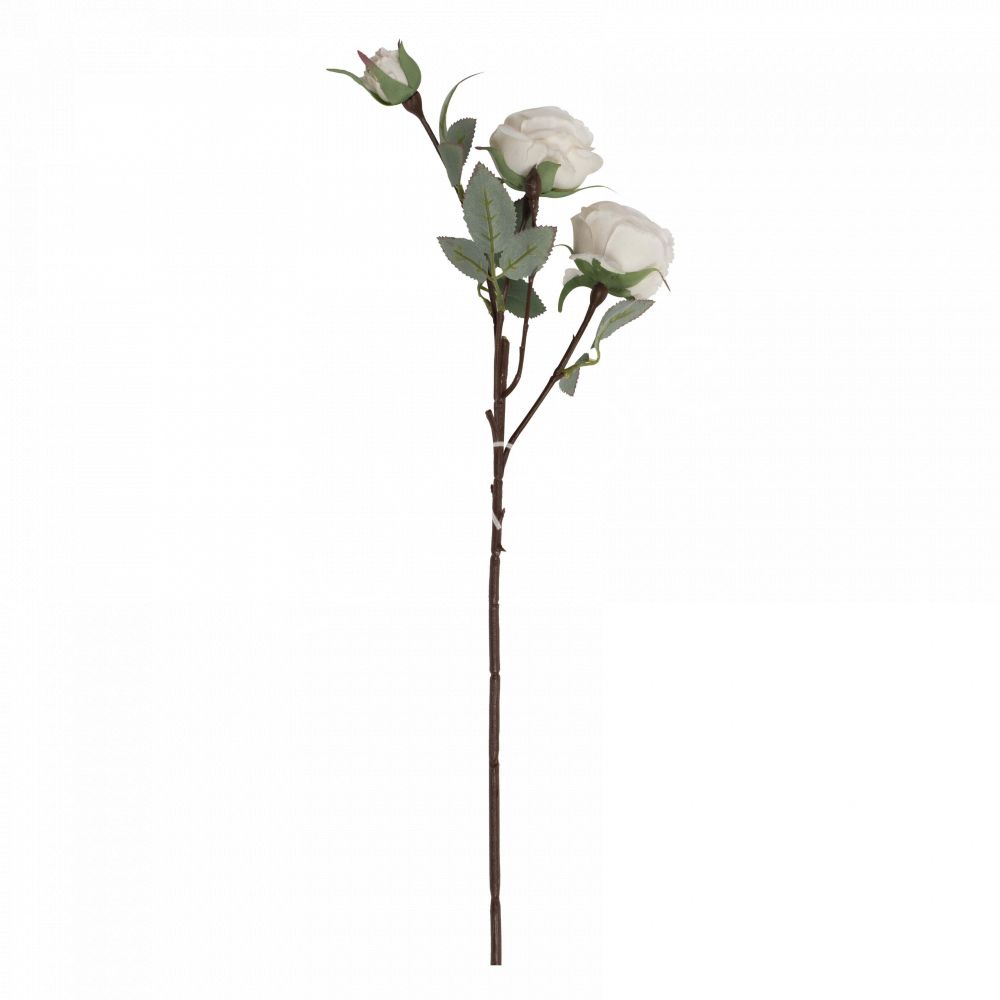 Zijdenbloem Witte Rozen – 51 cm