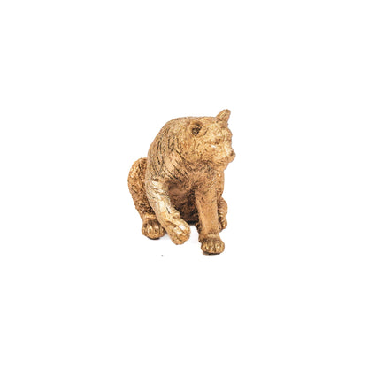Sitzende Tigerstatue Gold