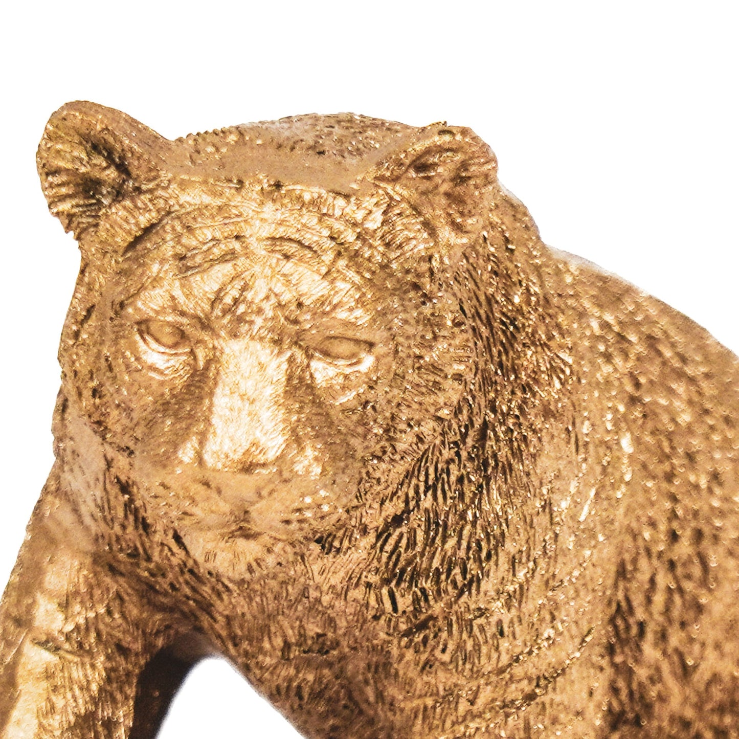 Sitzende Tigerstatue Gold