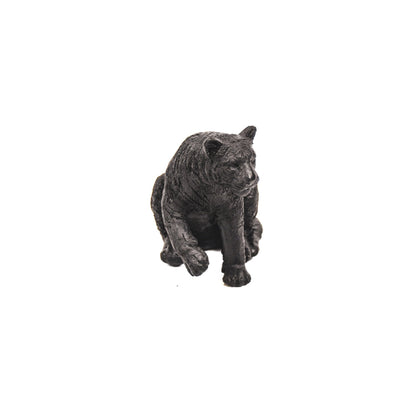 Sitzende Tigerstatue Schwarz