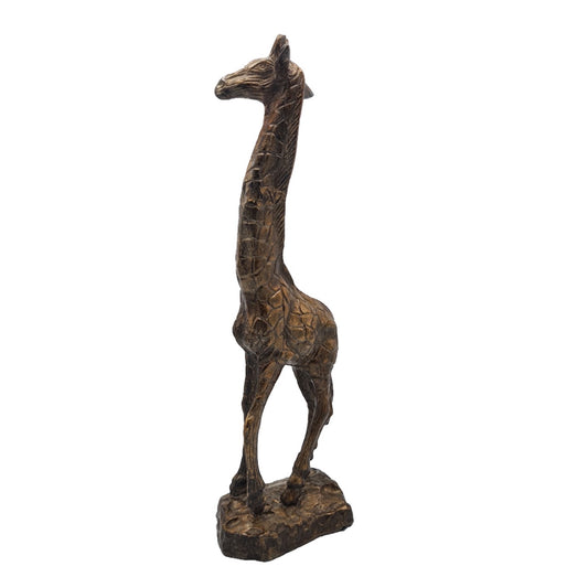 Giraffe Beeld – Antiek Goud – 49 cm | Luxe Handgemaakt Design