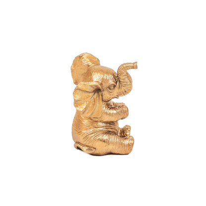 Goud Beeldje Baby Olifant – Grappig & Stralend