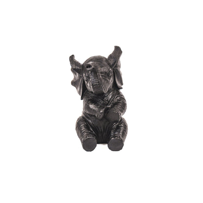 Zwart Beeldje Baby Olifant – Grappig & Decoratief