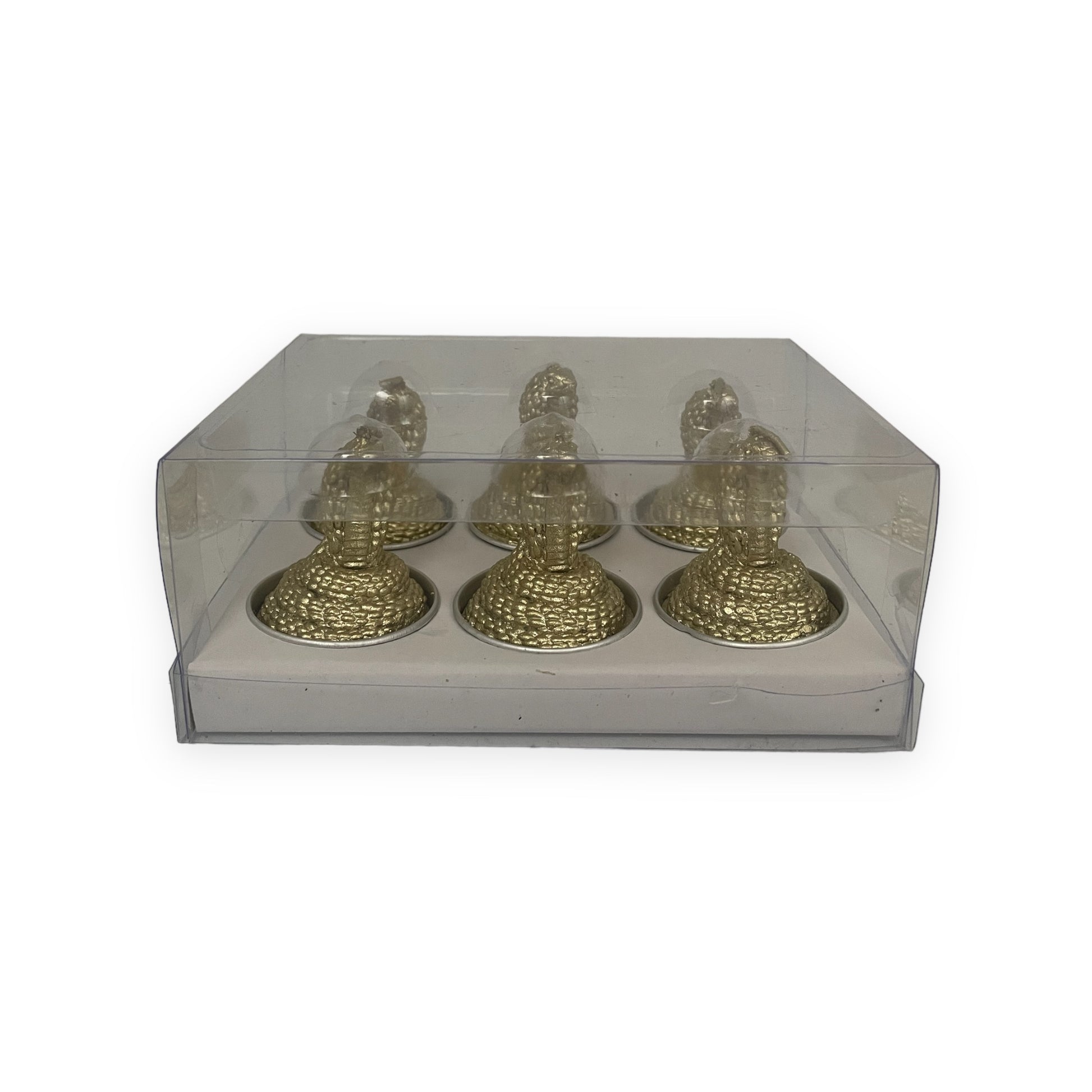 Goudkleurige cobra kaarsjes set van &Klevering (6 stuks)