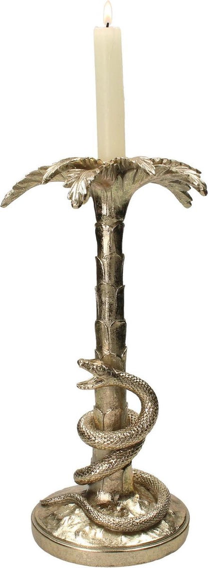 Candlestick Snake Champagne color Palm tree 31 cm