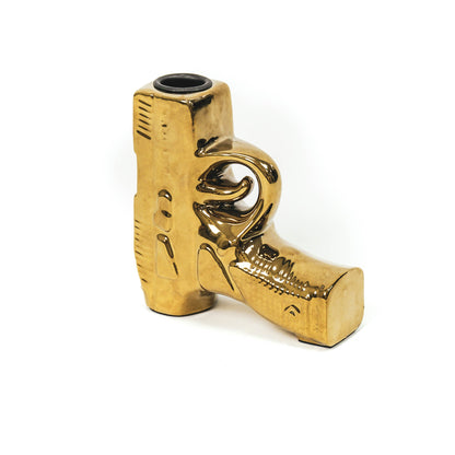 Golden Pistol Candlestick – 12×12 cm