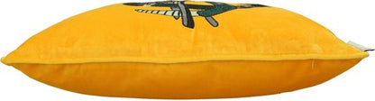 Decorative cushion Snake Velvet Yellow – Luxury eye-catcher