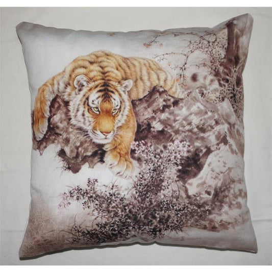 Tijger kussen velours 45x45 cm – fair trade sierkussen Only Natural
