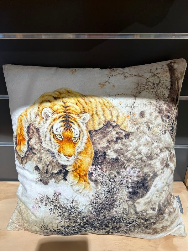 Tijger Kussen Velours – Fair Trade & Luxe 45x45 cm
