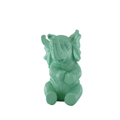 Beeld Olifant – Roze, Wit, Zand & Mint groen