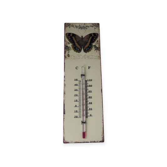 vintag thermometer vlinder voor binnen en buiten