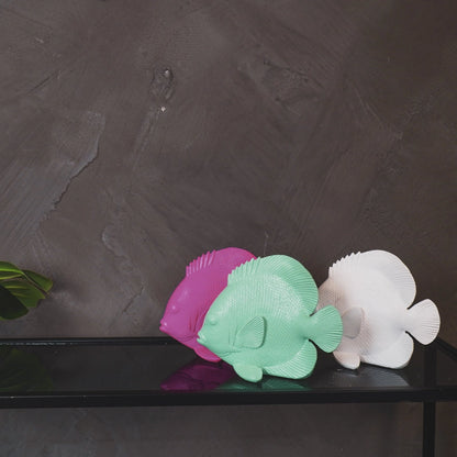 White Fish Decoration – Matte Polyresin – 19.5 cm