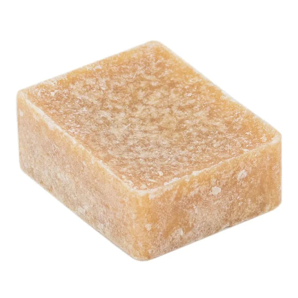 Amberblokje sandalwood oranjebruin – handgemaakt met warme houtgeur