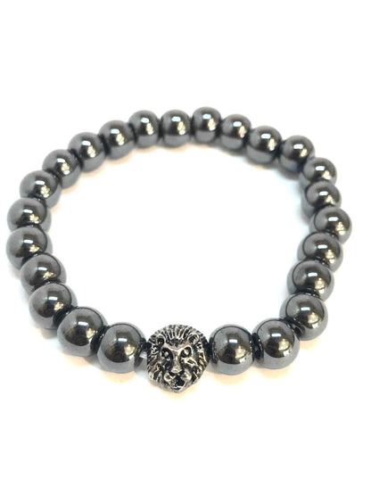 Löwenkopf-Perlenarmband – Unisex in 4 Farben