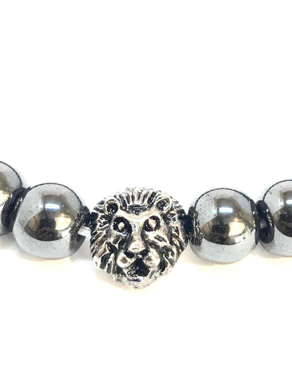 Löwenkopf-Perlenarmband – Unisex in 4 Farben