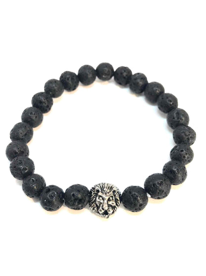 Löwenkopf-Perlenarmband – Unisex in 4 Farben