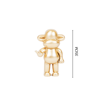 Beeld Aap Hang Loose – Goud, Zwart of Roze | 3 Formaten