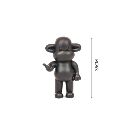 Beeld Aap Hang Loose – Goud, Zwart of Roze | 3 Formaten