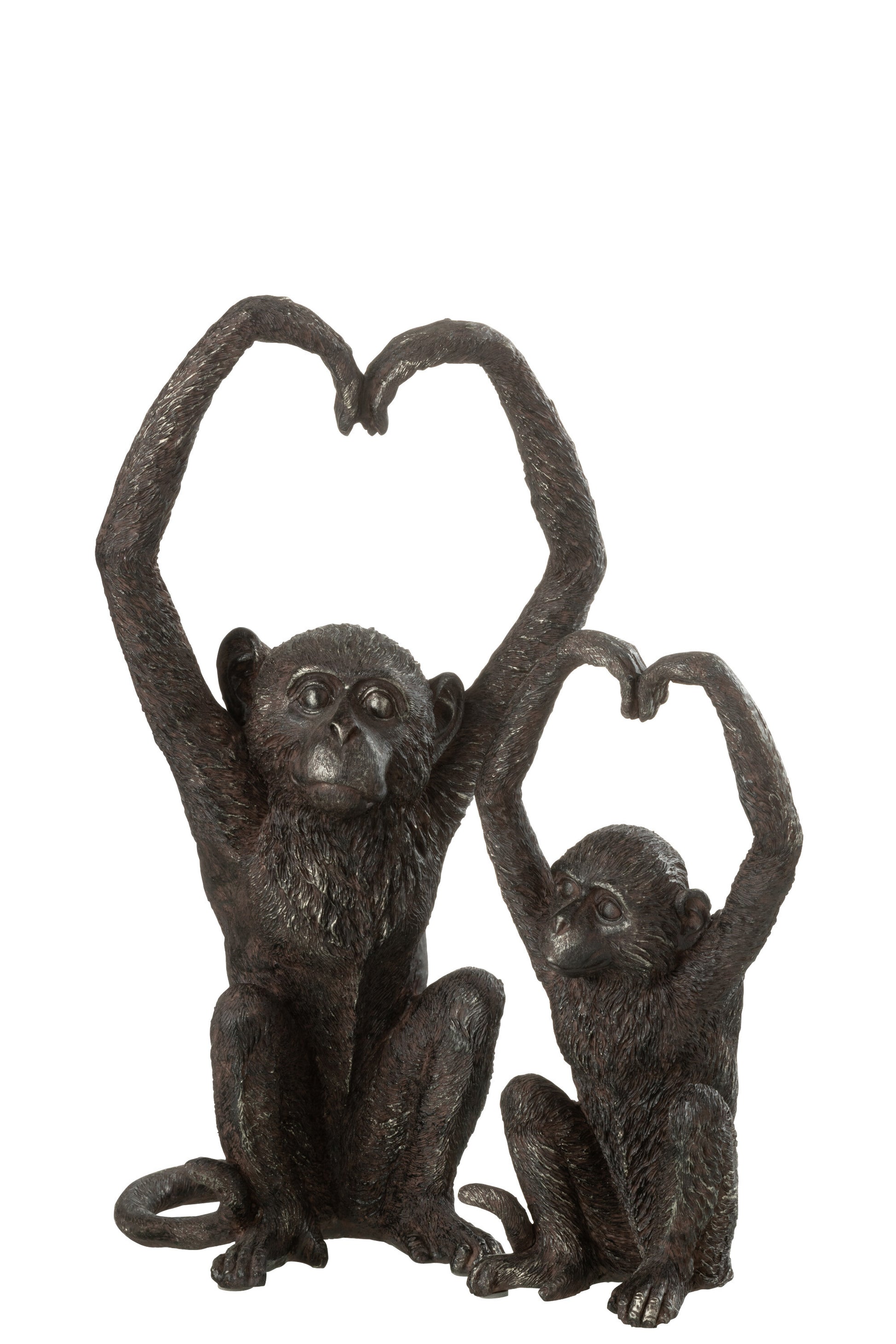 Beeld Aap Hart – Romantisch Apenbeeld 22,5 cm | Krokomingo