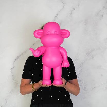 Beeld Aap Hang Loose – Goud, Zwart of Roze | 3 Formaten