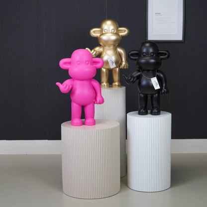 Beeld Aap Hang Loose van Housevitamin – decoratief beeld in goud, zwart of roze met speels handgebaar