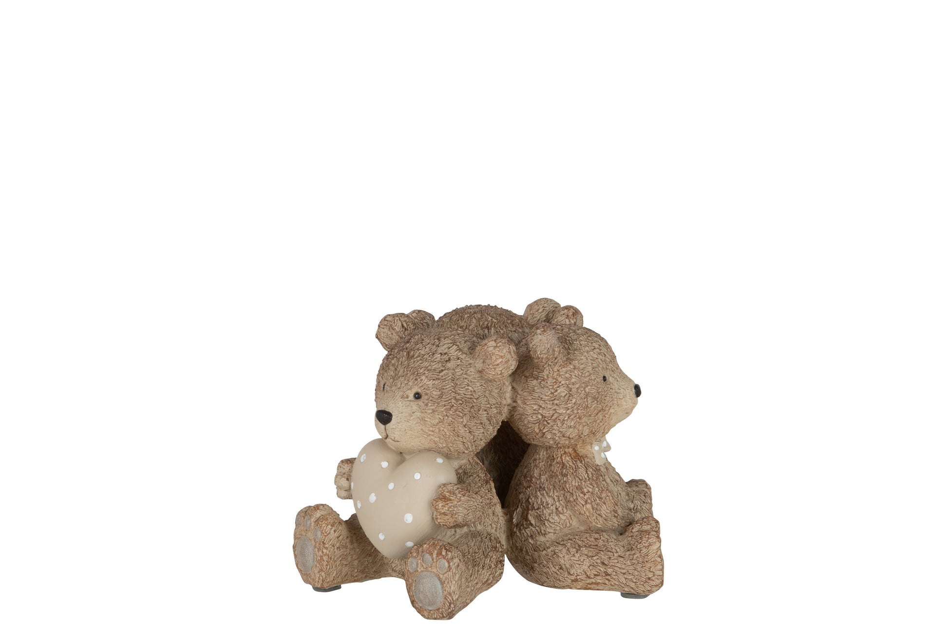 Berenbeeld drie zittende beren – J-Line – 16x11x16 cm – polyresin