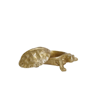 Gouden Schildpad Beeld & Sieradendoos – Luxe Woonaccessoire