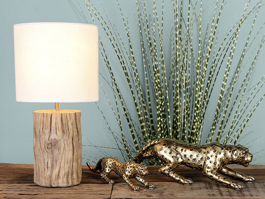Cheetah beeldje klein – antiek goud decoratie panterstijl