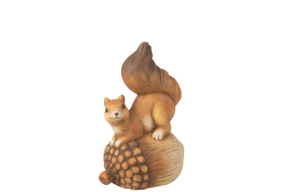 Eekhoorn op Eikel Beeld – Herfstdecoratie