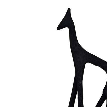 Minimal Giraffe – Black Aluminum 11x17 cm