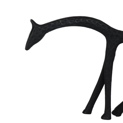 Minimal Giraffe Curve – Zwart Aluminium 16,5x11 cm