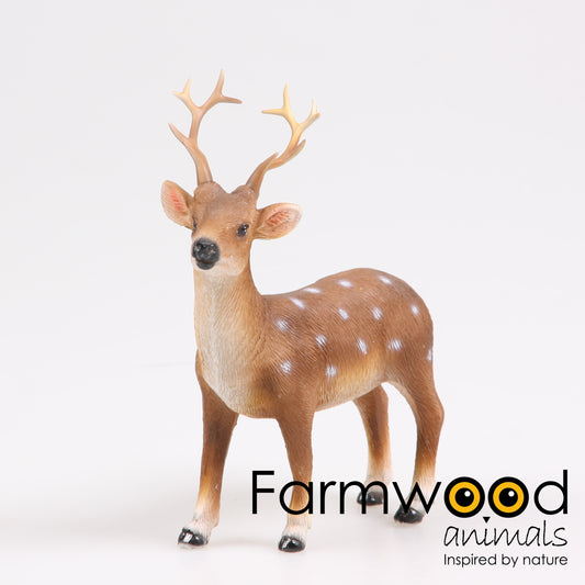 Bruin hertenbeeld Bambi van polyresin – 13x7x17 cm decoratiebeeld