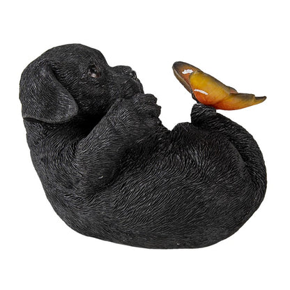 Hond met Vlinder Beeldje – Polyresin Decor