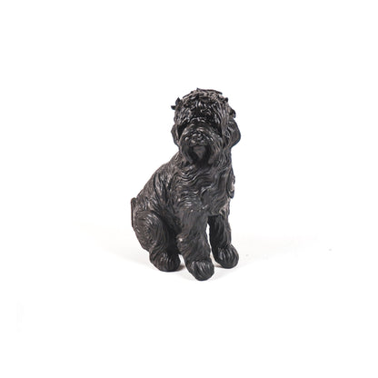 Zwart Labradoodle Beeld – 16 × 10,5 × 23,5 cm