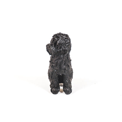 Zwart Labradoodle Beeld – 16 × 10,5 × 23,5 cm