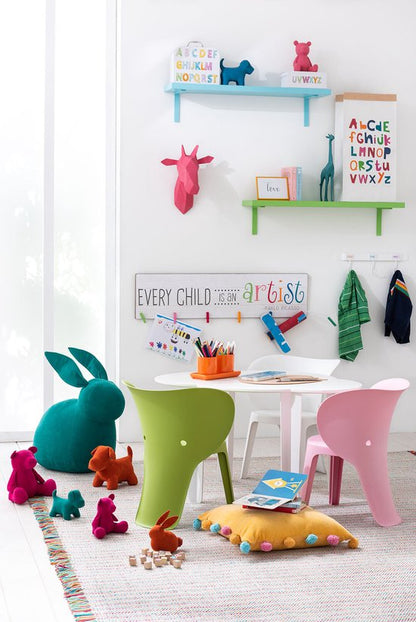 Decoratieve Oranje Hond – Stoffen Hondenbeeld