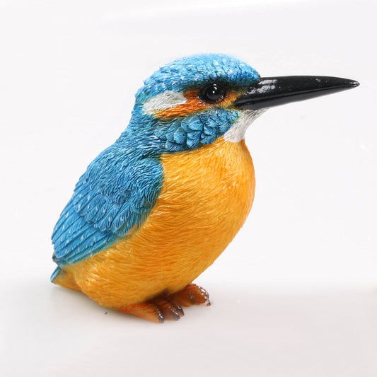 Polyresin decoratief vogelbeeld van een ijsvogel – 12,5 cm – Farmwood Animals