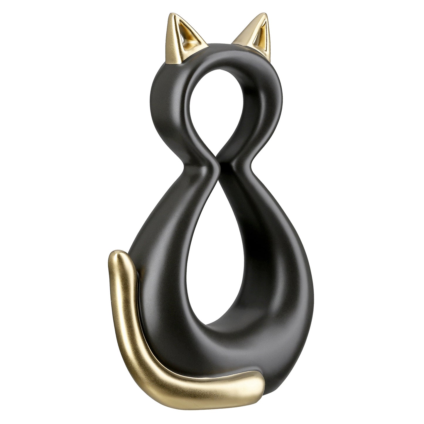 Artistiek Kattenbeeld – Zwart met Goud (2 Formaten)
