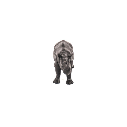 Schwarze Nashornstatue – Luxus-Wohndekor