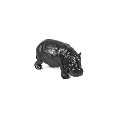 Zwart Nijlpaard Beeld – 14 cm