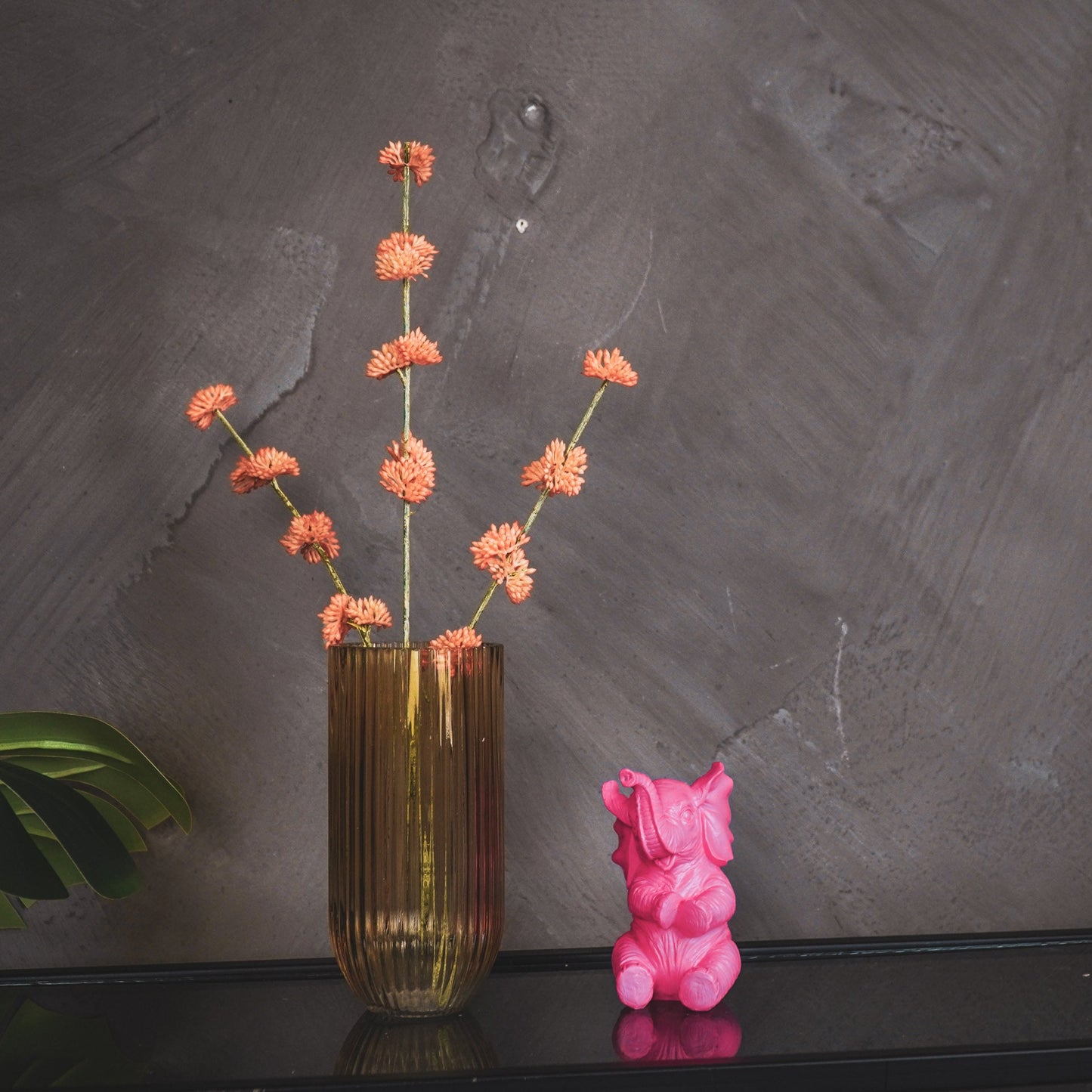 Beeld Olifant – Roze, Wit, Zand & Mint groen