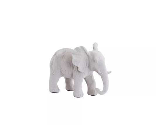 Decoratief olifantenbeeld in crème‑grijs uit steen – Light & Living