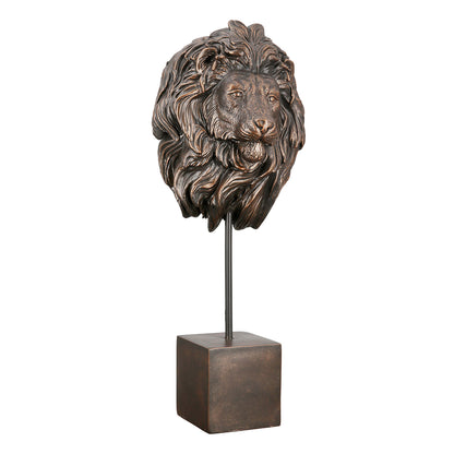 Lion Sculpture – Antique Bronze Look Resin