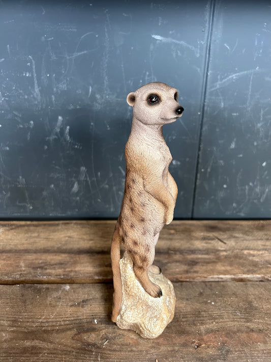 Stokstaart beeld in bruintinten van H&H Collections – luxe dieren woondecoratie, Krokomingo
