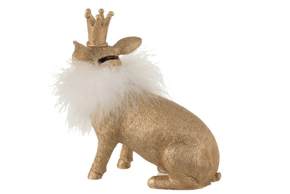 Gouden Varken – Met Kroontje & Boa
