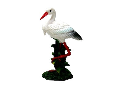 Ooievaar beeldje – wit zwart rood kraamcadeau decoratie Geharo