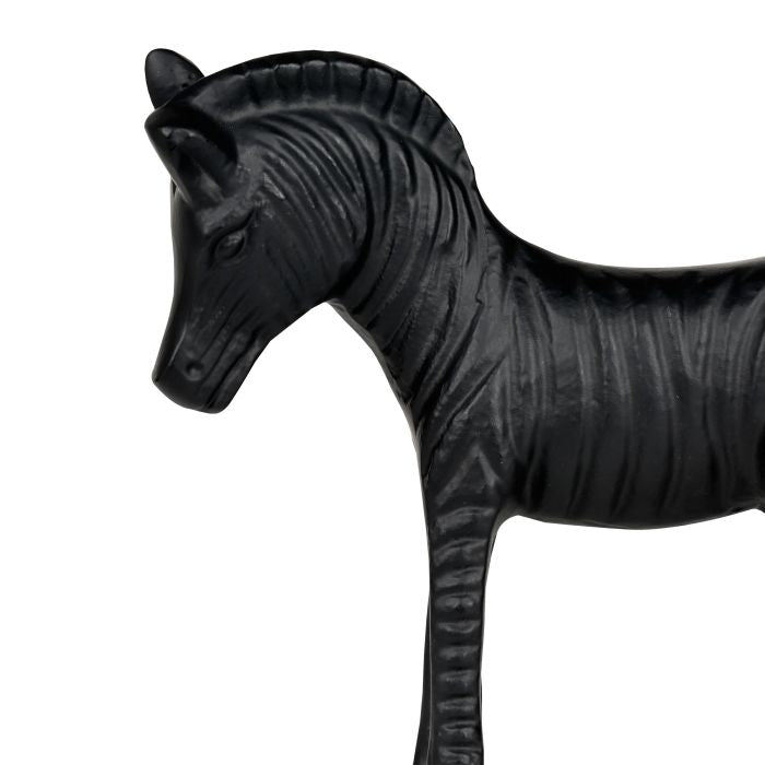 Zebra Beeld Zwart Aluminium – Groot of Klein